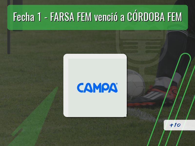 Fecha 1 - FARSA FEM venció a CÓRDOBA FEM