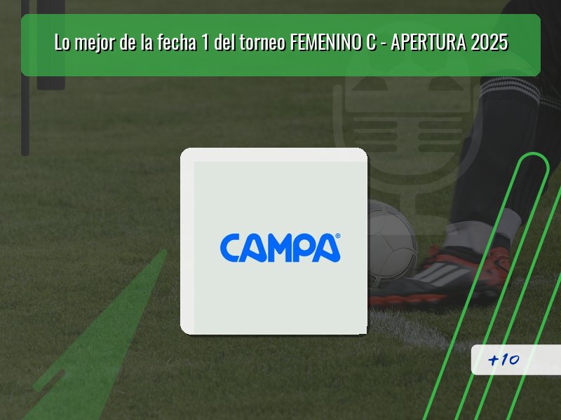 Lo mejor de la fecha 1 del torneo FEMENINO C - APERTURA 2025