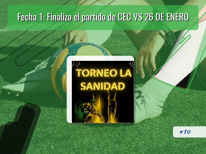 Fecha 1: Finalizo el partido de CEC VS 26 DE ENERO